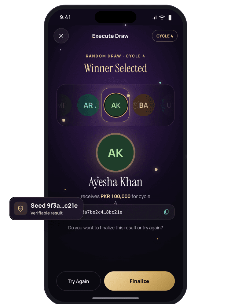 Fair draw screen